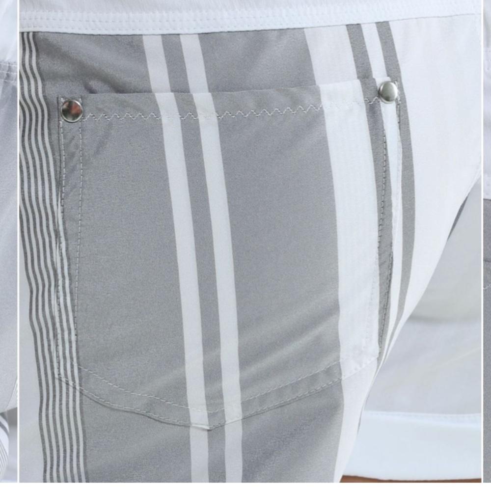 ❤️LULULEMON PLAY ALL DAY SHORT 3”-GROOVY STRIPE NIMBUS/WHITE-12❤️ - Picture 9 of 15